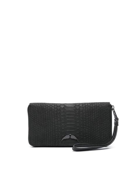 Zadig & Voltaire crocodile-effect leather wallet