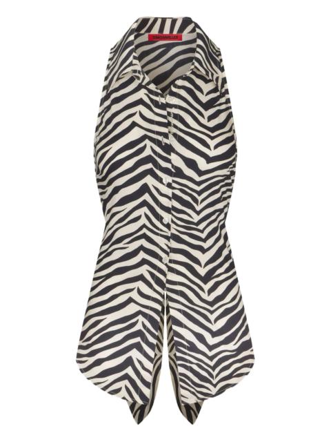 SIMONMILLER Loch sleeveless button-up top