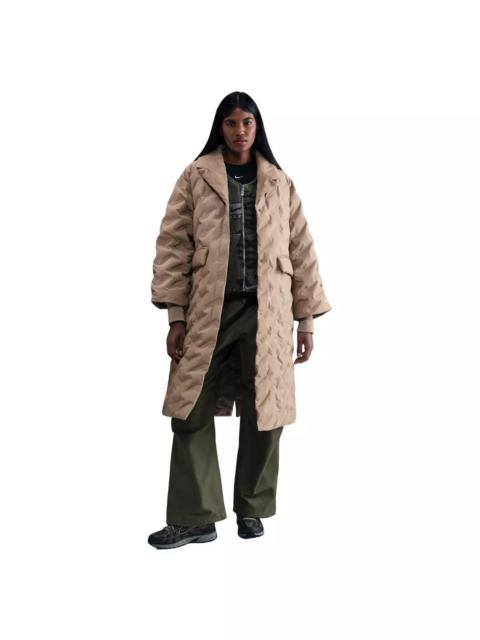 Nike Women's Sportswear Swoosh Series Therma-FIT Oversized Down Trench Coat -Khaki