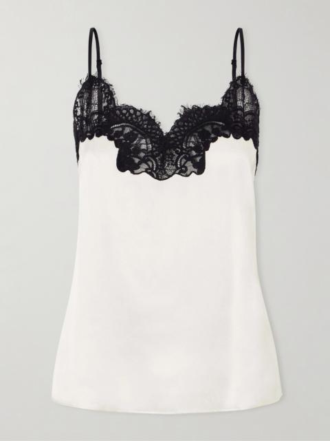 CO Corded Lace-trimmed Silk-satin Camisole