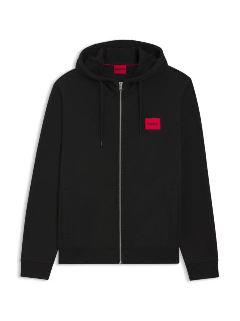 HUGO REGULAR-FIT HOODIE IN FRENCH TERRY WITH LOGO LABEL