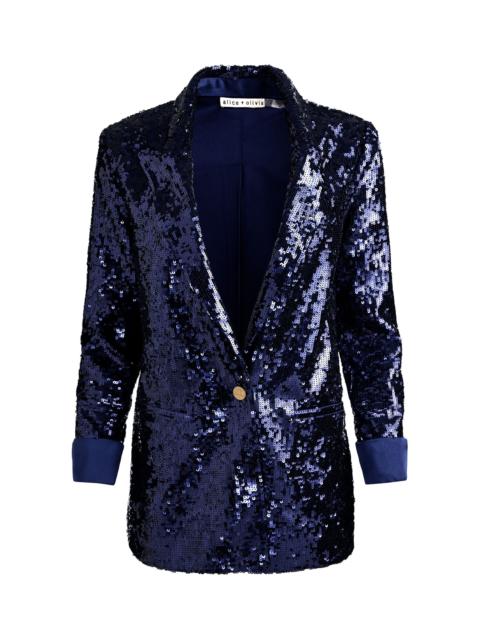 Alice + Olivia QUINCY SEQUIN BLAZER