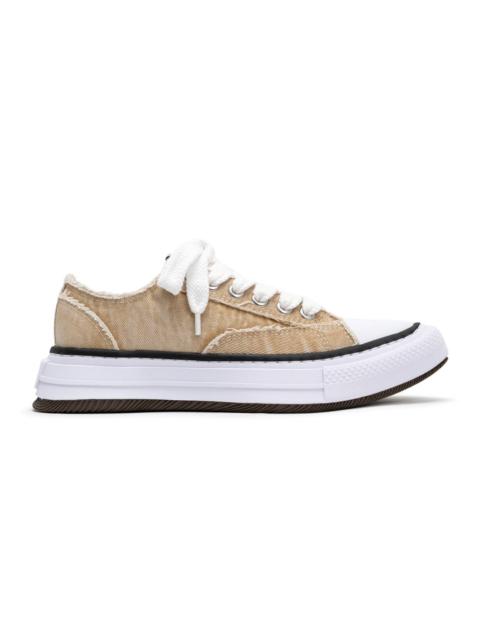 Maison MIHARAYASUHIRO "YUCCA" OG Sole Bleach-Wash Denim Canvas Low-top Sneaker
