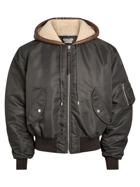 JW Anderson JW Anderson Quilted Hooded Nylon Bomber Jacket
