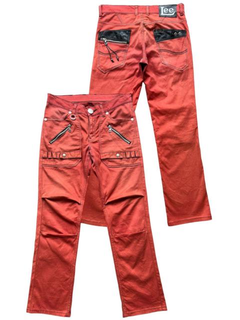 Other Designers Lee Multipocket Tactical Bondage Red Straight Pants 33x30