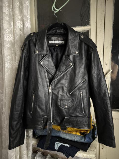 Schott Y2K Punk Avant Garde ERD Schott Style Moto Leather Jacket