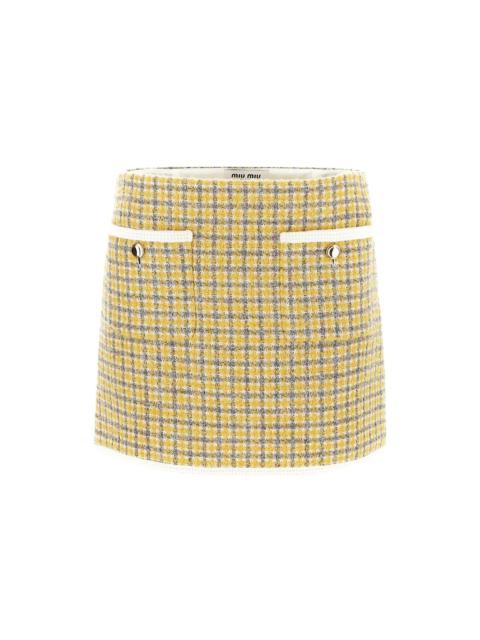 Two-tone Bouclã© Mini Skirt
