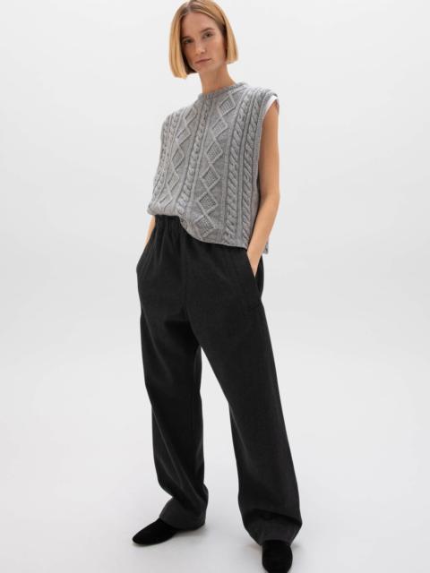 Johnstons of Elgin Oversized Aran Cable Cashmere Tank