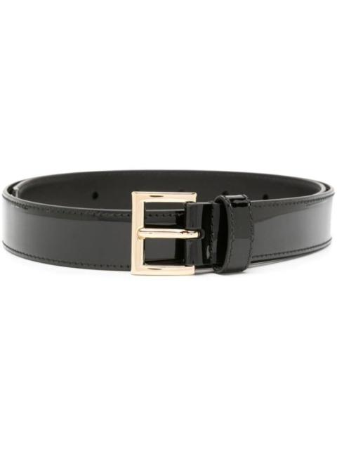 Prada Prada Logo-Plaque Patent Leather Belt