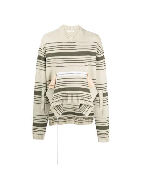 asymmetric striped jumper