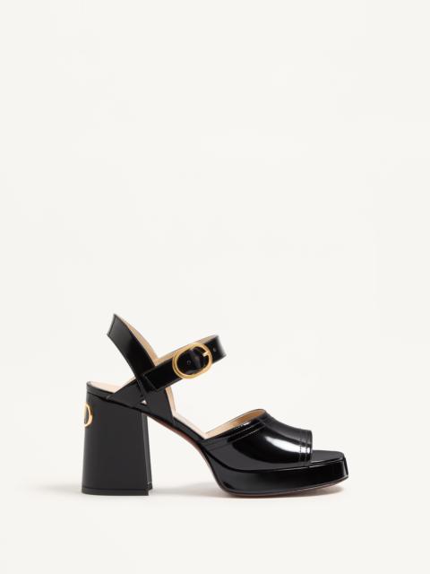Valentino FAWCETTE PLATFORM SANDAL IN POLISHED CALFSKIN 100MM