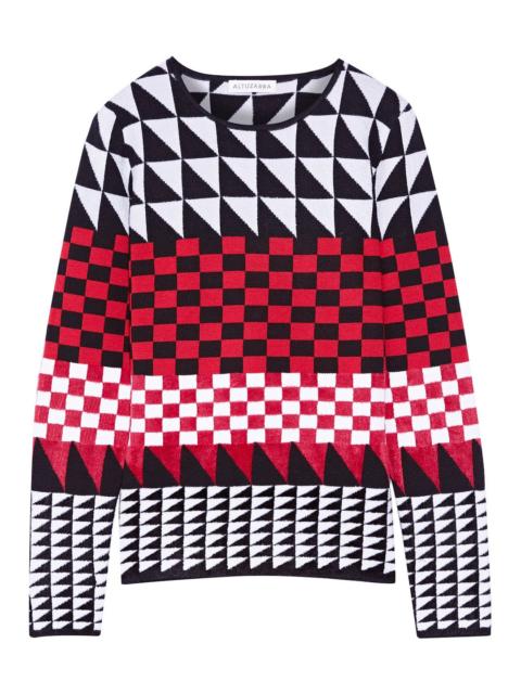 Altuzarra Shiner paneled jacquard-knit sweater