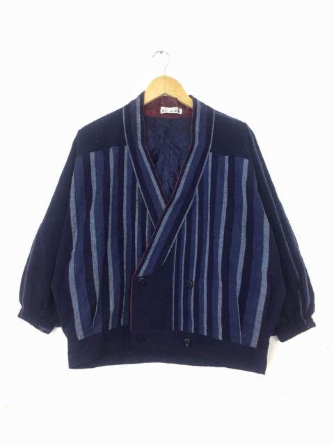Other Designers Handmade - Shiitake Pan Hand Made Kimono Striped Button Style Jacket