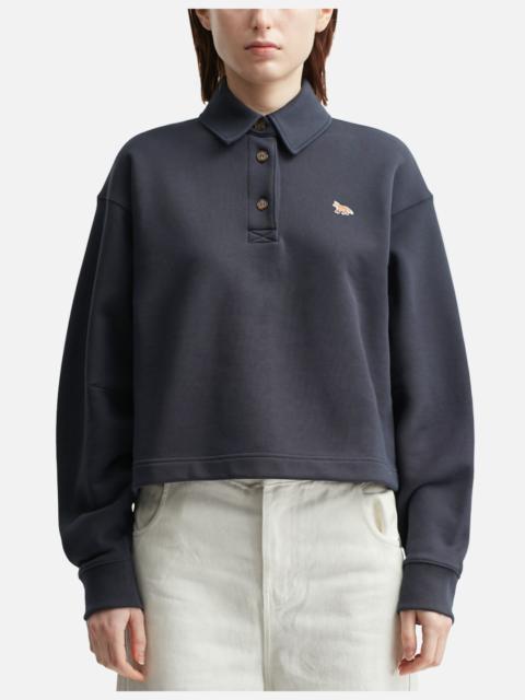 Maison Kitsuné BABY FOX CROPPED POLO SWEATSHIRT