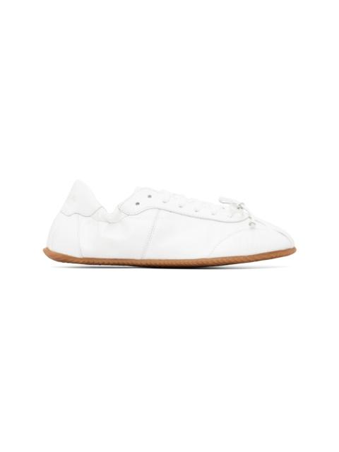 ABRA White Ballerina Leather Sneakers