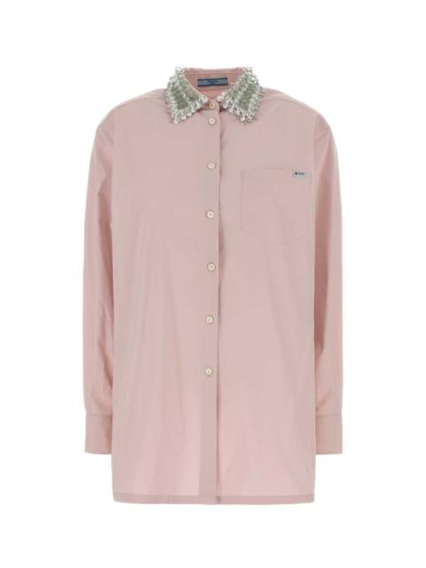 Prada Prada Women Pastel Pink Poplin Shirt