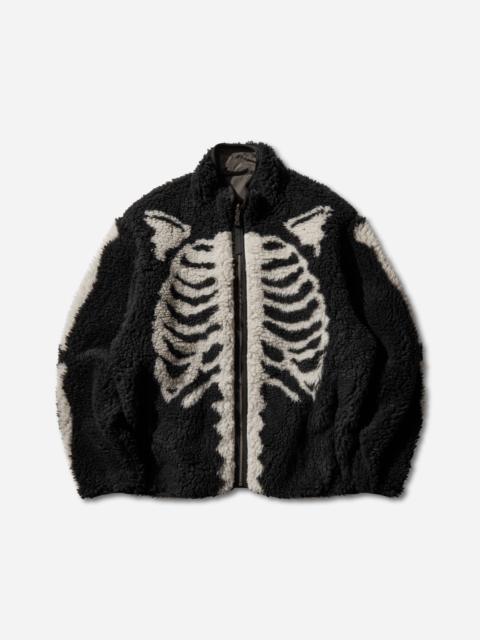 Kapital Men's Bone Boa Fleece Reversible Blouson Black