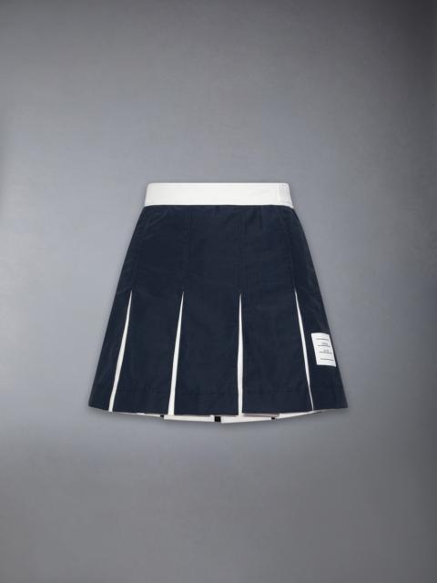 Thom Browne Ripstop Box Pleat Mini Skirt