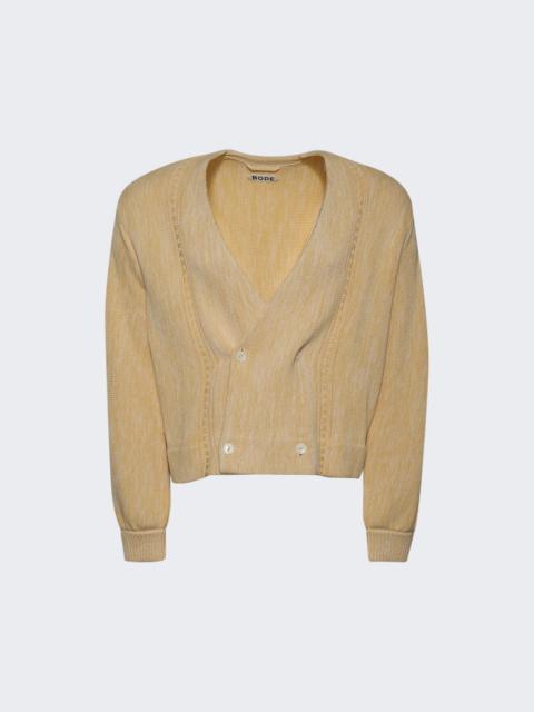 BODE Double Breasted Cardigan Marled Ivory