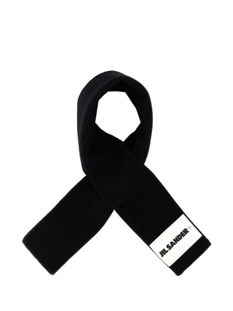 Jil Sander Black wool scarf