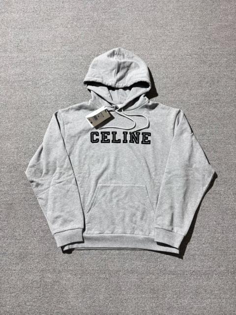 CELINE Celine SS25 Logo Print Hoodie Gray