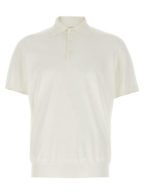 Brunello Cucinelli Stretch Cotton Shirt Polo White