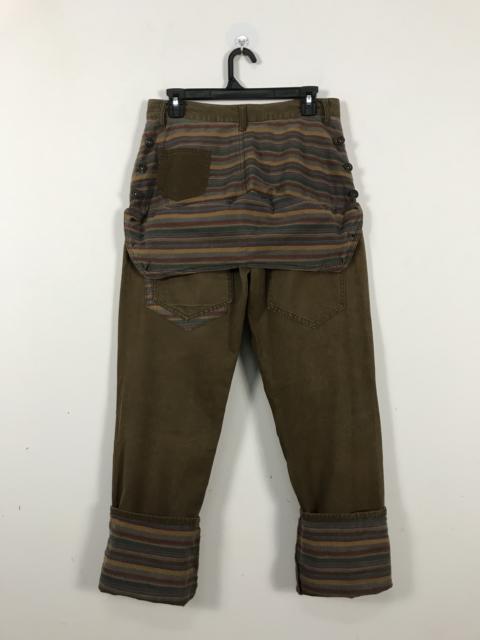 Other Designers Japanese Brand - Japan Striped Multicolor Double Waist Pants #2300