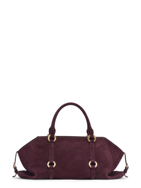 Alexander McQueen McQueen Medium Farringdon Leather Satchel in Oxblood/Gold at Nordstrom