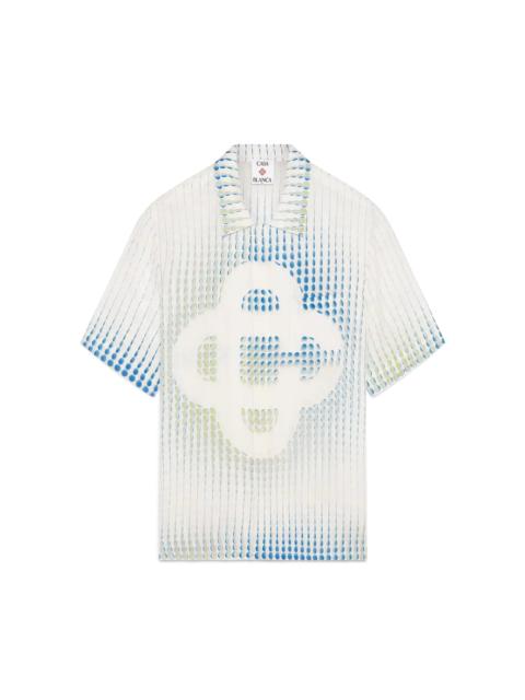 CASABLANCA Dots Short Sleeve Silk Shirt