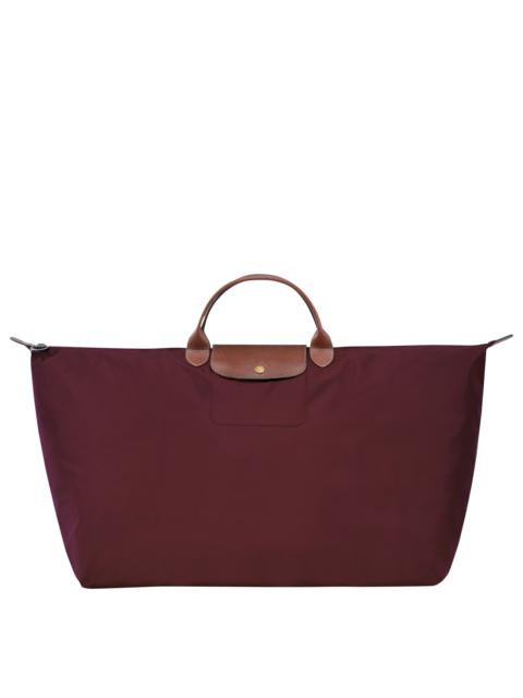 Le Pliage Original M Travel bag Burgundy - Recycled canvas