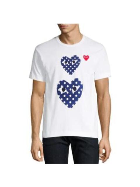 Comme des Garçons PLAY BNWT AW20 COMME DES GARCONS PLAY POLKA DOT 2HEART TSHIRT S