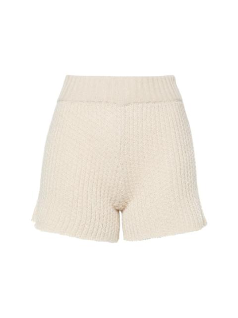 Finest ribbed-knit shorts
