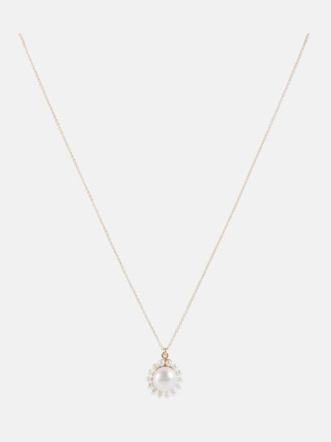 SOPHIE BILLE BRAHE Jeanne Simple 14kt gold necklace with freshwater pearls
