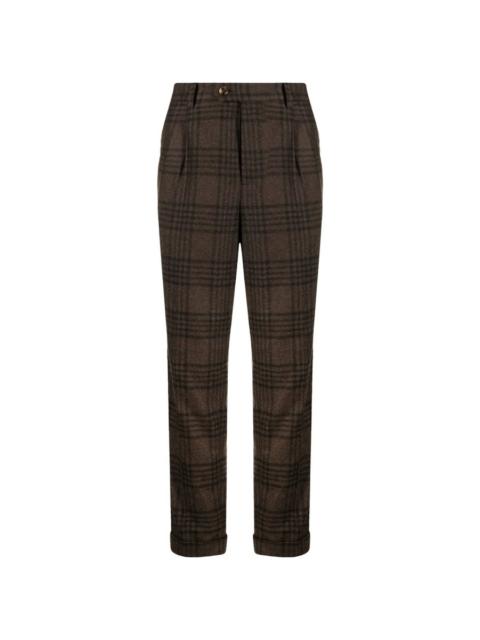 Brunello Cucinelli Brunello Cucinelli Men'S Brown Plaid Tailored Trousers
