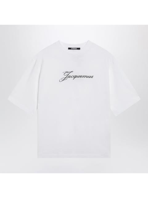 JACQUEMUS Jacquemus White T-Shirt With Logo Print Women