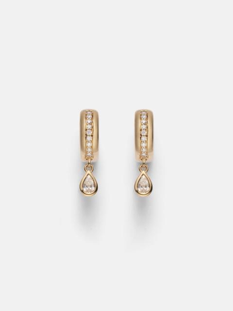 ROXANNE FIRST 14kt gold hoop earrings with diamonds