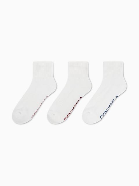Converse 3-Pack Wordmark Quarter Socks