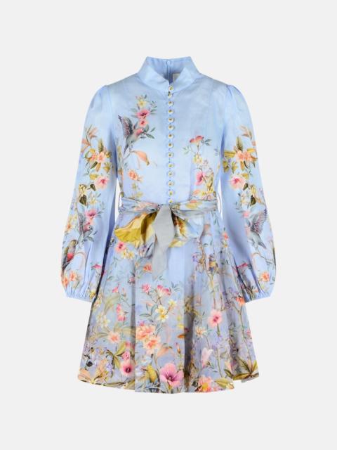 Zimmermann 'REBELLION' LIGHT BLUE LINEN DRESS