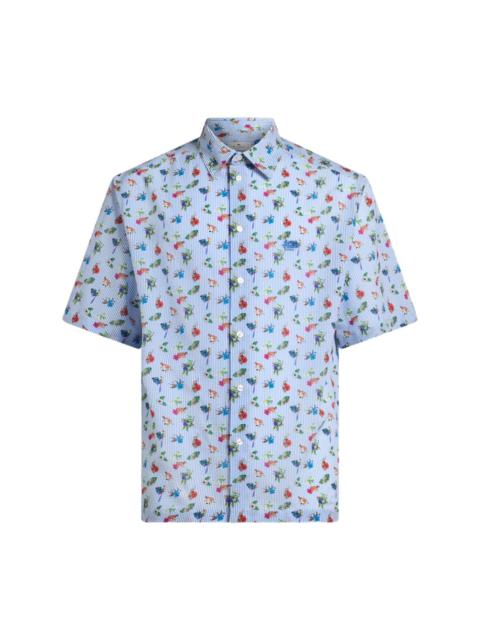 floral-print shirt