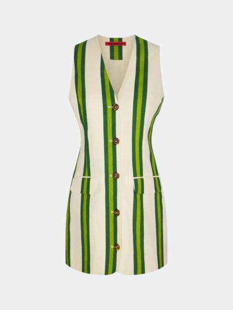 SIMONMILLER Carob Printed Linen Mini Dress