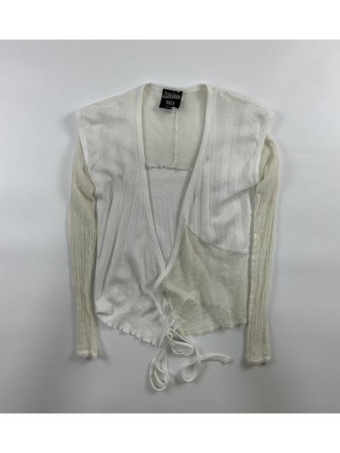 Jean Paul Gaultier Jean Paul Gaultier Mesh Sleeve Open Cardigan