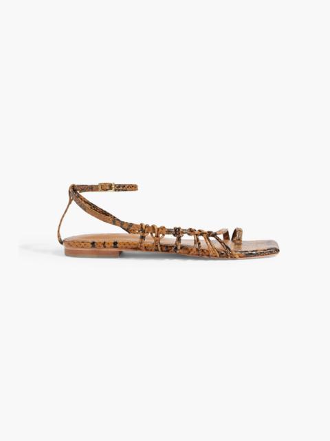 Johanna Ortiz Moon Gazer snake-effect leather sandals