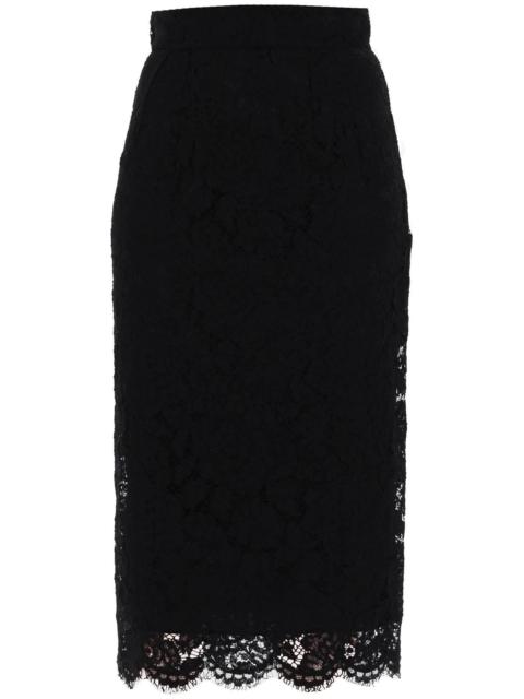 Dolce & Gabbana Lace Pencil Skirt With Tube Silhouette