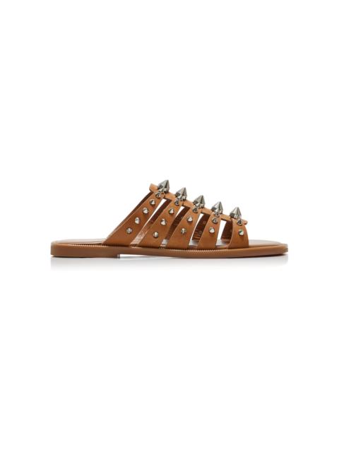 Christian Louboutin Charja Studded Leather Sandals tan
