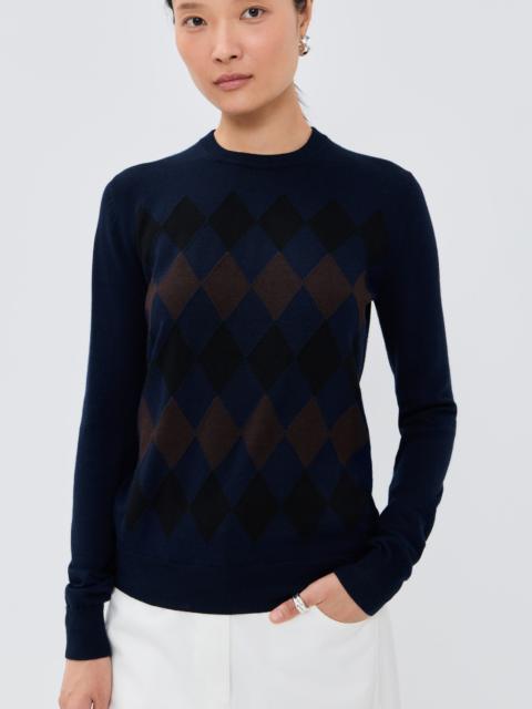 Proenza Schouler Vivian Top In Argyle Knit