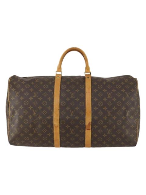 Louis Vuitton Keepall leather travel bag