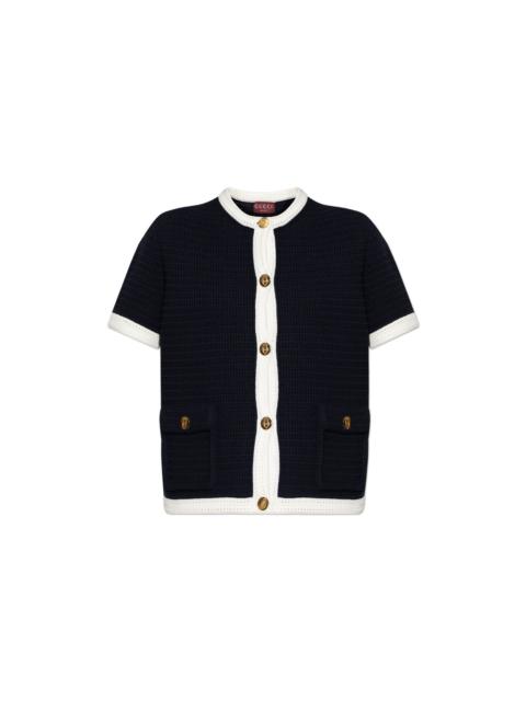 GUCCI GUCCI Navy Cardigan New & Authentic (Women's size:2;)