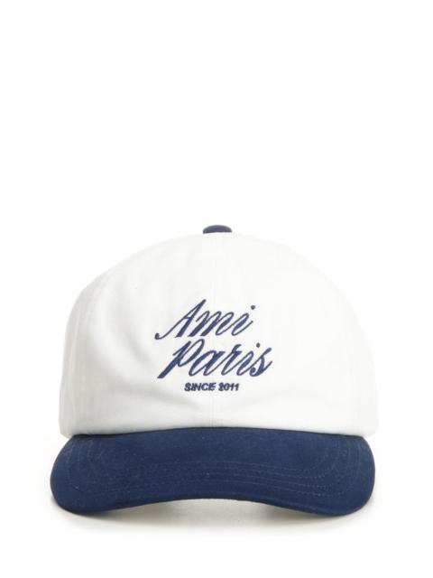 AMI Paris Ami Women Bicolor Ami Paris Cap Cotton Gabardine