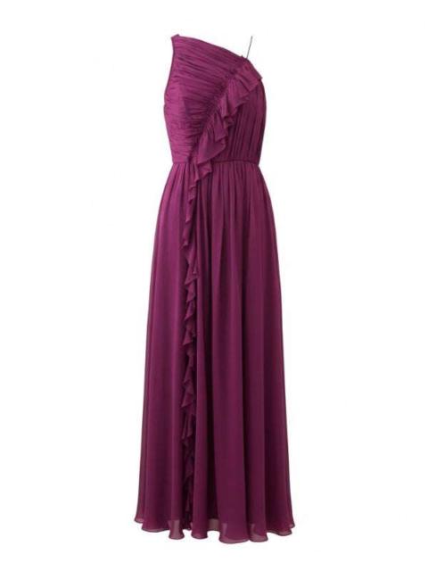 ULLA JOHNSON Aisha Pleated Gown in Mulberry