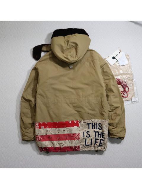 visvim Visvim ICT Wright Field Parka – Padded coat featuring national flag motifs, vintage fabric paneling,